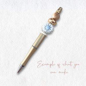 DIY Pen Kit - Blue Speckled 22mm Daisy