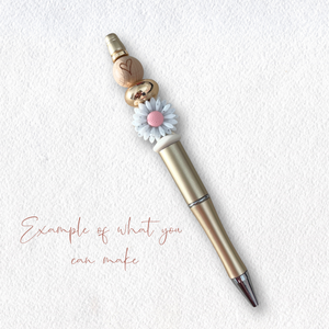 DIY Pen Kit - Pink Speckled 22mm Daisy