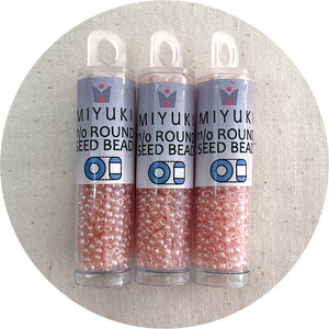 11/0 Miyuki® Round Seed Beads - Shell Pink Luster - 8.5g Tube