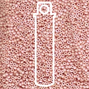 11/0 Miyuki® Round Seed Beads - Matte Opaque Light Tea Rose - 8.5g Tube