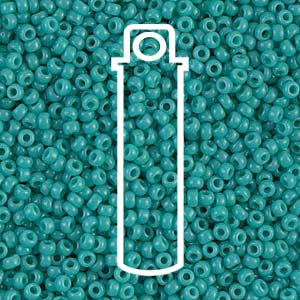 11/0 Miyuki® Round Seed Beads - Matte Opaque Turquoise - 8.5g Tube