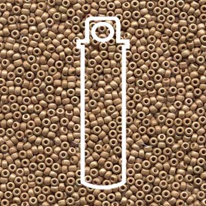 11/0 Miyuki® Round Seed Beads - Duracoat Galvanized Matte Champagne - 8.5g Tube