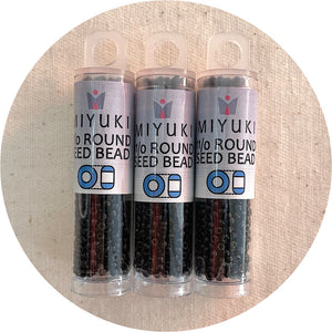 11/0 Miyuki® Round Seed Beads - Black - 8.5g Tube