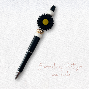 DIY Pen Kit - Black 30mm Daisy