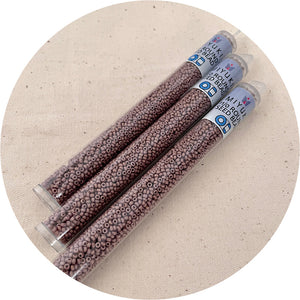 11/0 Miyuki® Round Seed Beads - Fancy Frosted Palest Cocoa - 24g Tube