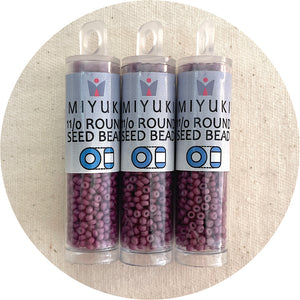 11/0 Miyuki® Round Seed Beads - Special Dyed Wine - 8.5g Tube