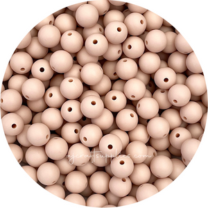 Porcelain - 12mm Round Silicone Beads - 10 beads
