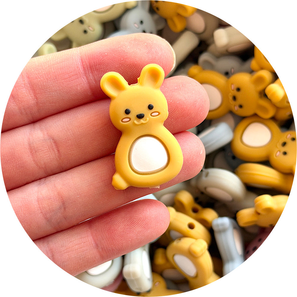 Bunny Rabbit Silicone Focal Beads - MIXED - 50 beads