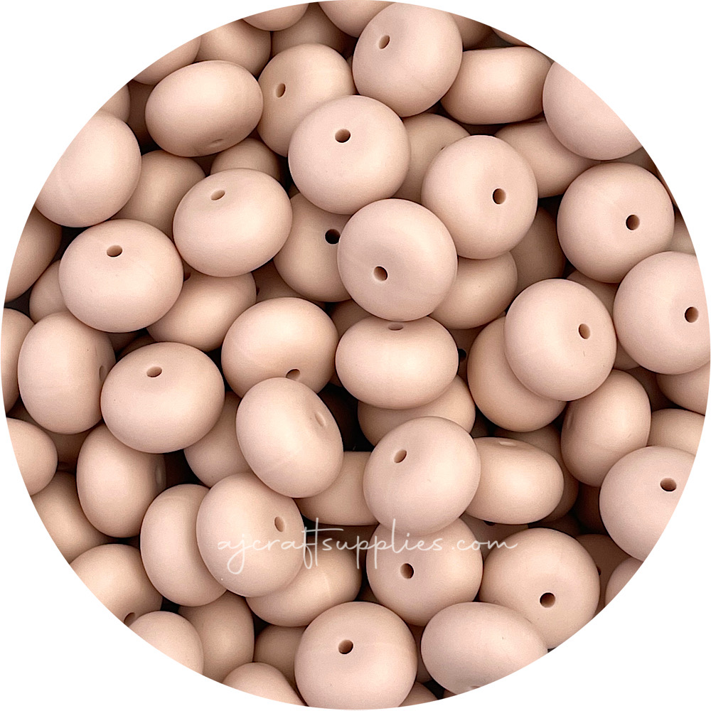 Porcelain - 22mm Abacus Silicone Beads - 5 Beads