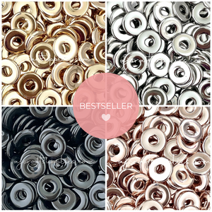 20mm Flat Coin Acrylic Spacer Beads (with Large Hole) - Choose Your Colour - 5 Beads