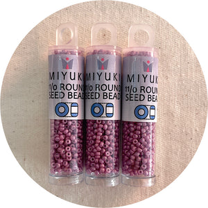 11/0 Miyuki® Round Seed Beads - Opaque Dark Orchid Luster - 8.5g Tube