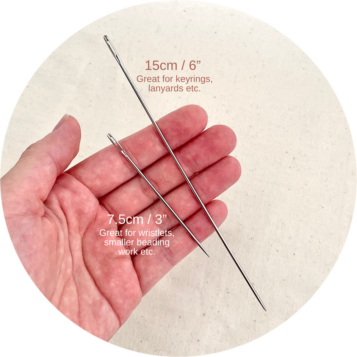 Large Eye Crafting Needle Threader (2 sizes) - Stainless Steel - Each