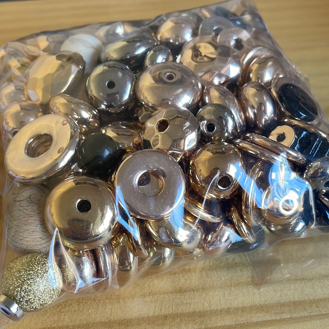 *FINAL SALE* B grade acrylic beads - mixed sizes and metal