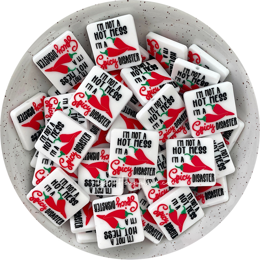 Hot Mess/Spicy Disaster Silicone Beads - 2 beads