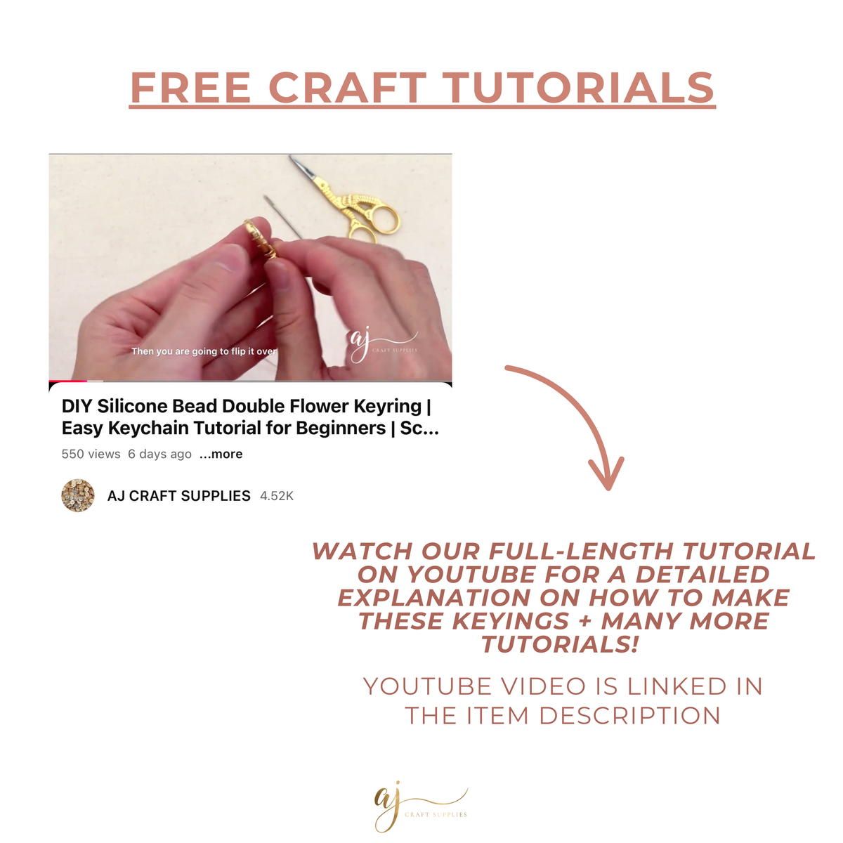 DIY Double Flower Silicone Bead Keyring Kit (Makes 3 Keyrings) - Choose your Theme