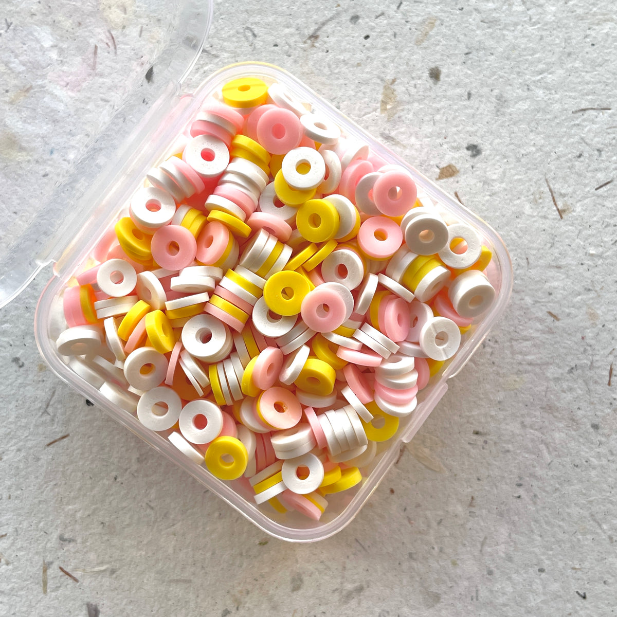 Mixed 6mm Heishi (Polymer Clay) Beads - Tropical Banana - 500 Beads / Box