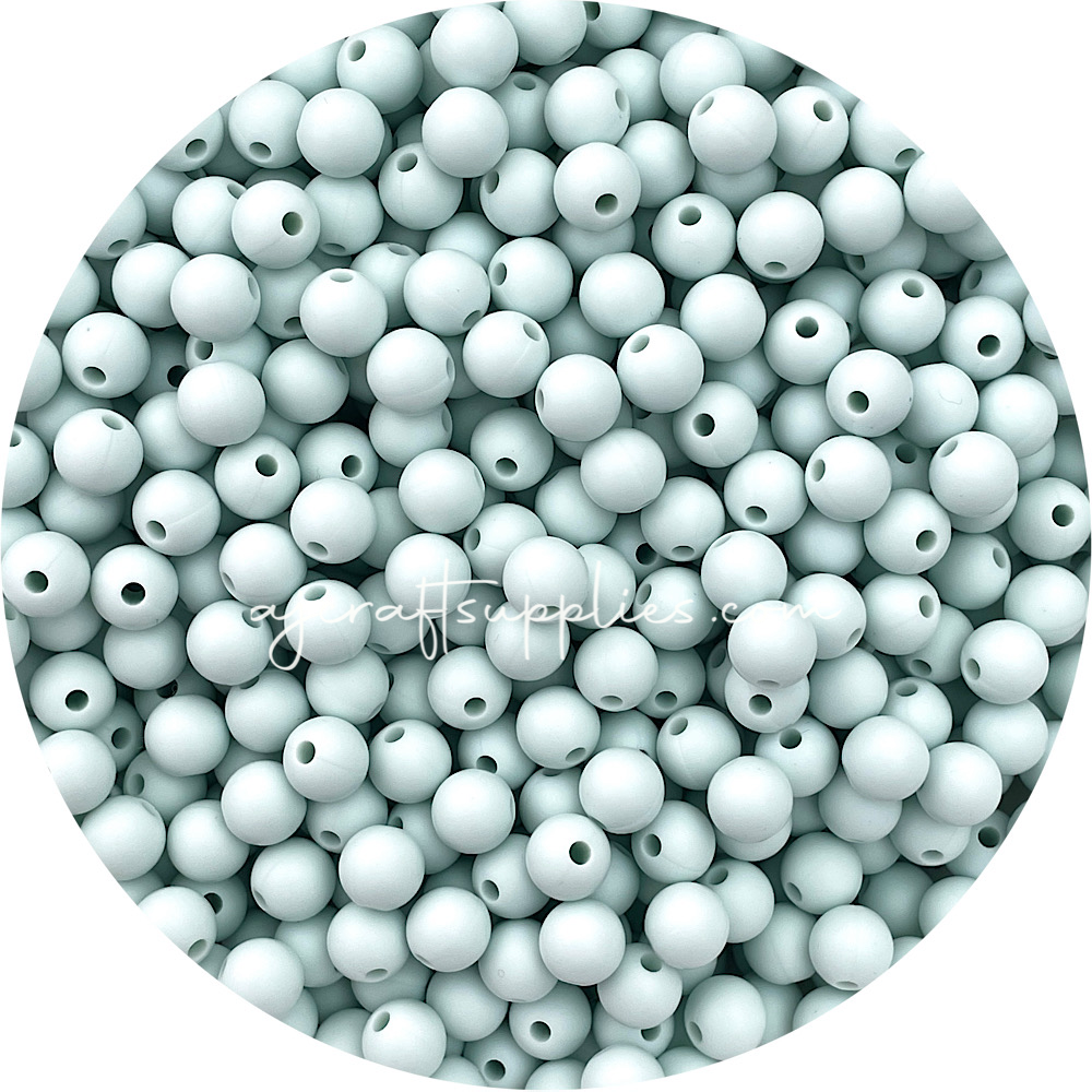 Seabreeze - 9mm Round Silicone Beads - 5 Beads