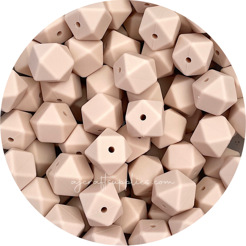 Porcelain - 17mm Hexagon - 10 Beads