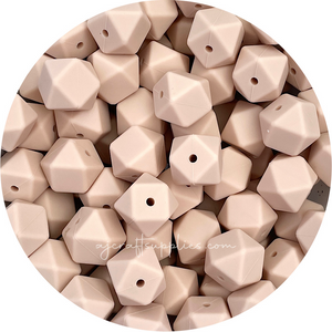 Porcelain - 17mm Hexagon - 10 Beads