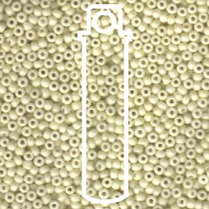 8/0 Miyuki® Round Seed Beads - Matte Opaque Cream - 22g Tube