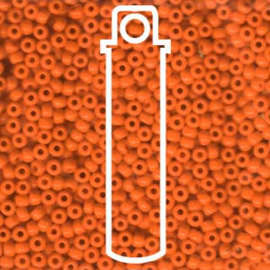 8/0 Miyuki® Round Seed Beads - Opaque Orange - 22g Tube