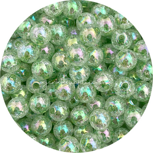 16mm AB Crackle Effect Acrylic Beads - Choose Your Colour - 5 beads