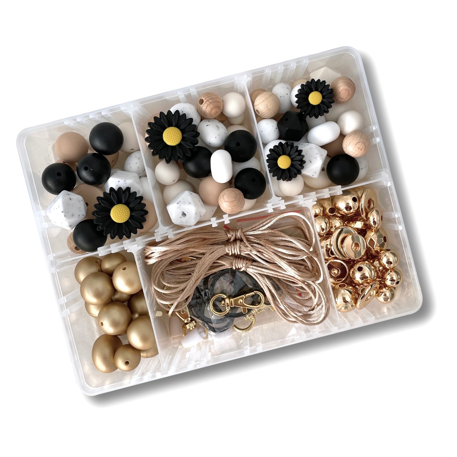 Medium DIY Craft Kit - Black & Gold Luxe Daisy