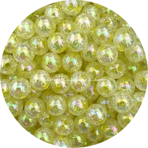 16mm AB Crackle Effect Acrylic Beads - Choose Your Colour - 5 beads