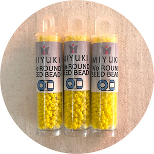 11/0 Miyuki® Round Seed Beads - Opaque Yellow - 8.5g Tube