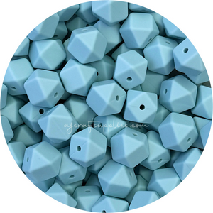 Seafoam - 17mm Hexagon - 10 Beads
