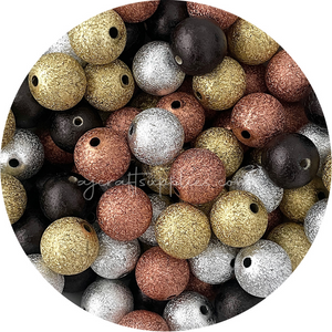 20mm Stardust Round Acrylic Beads - Choose Your Colour - 5 Beads