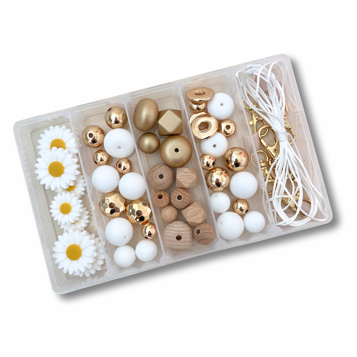 Small DIY Craft Kit - Classic Snow & Gold Daisy