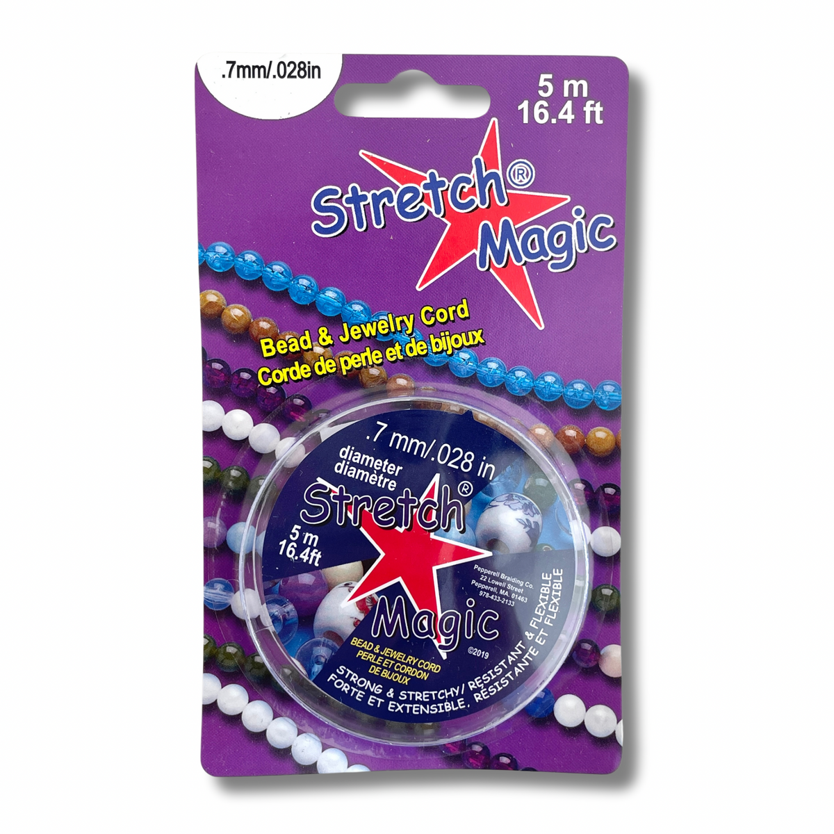 0.7mm Clear Stretch Magic Elastic Cord - Clear - 5 metres