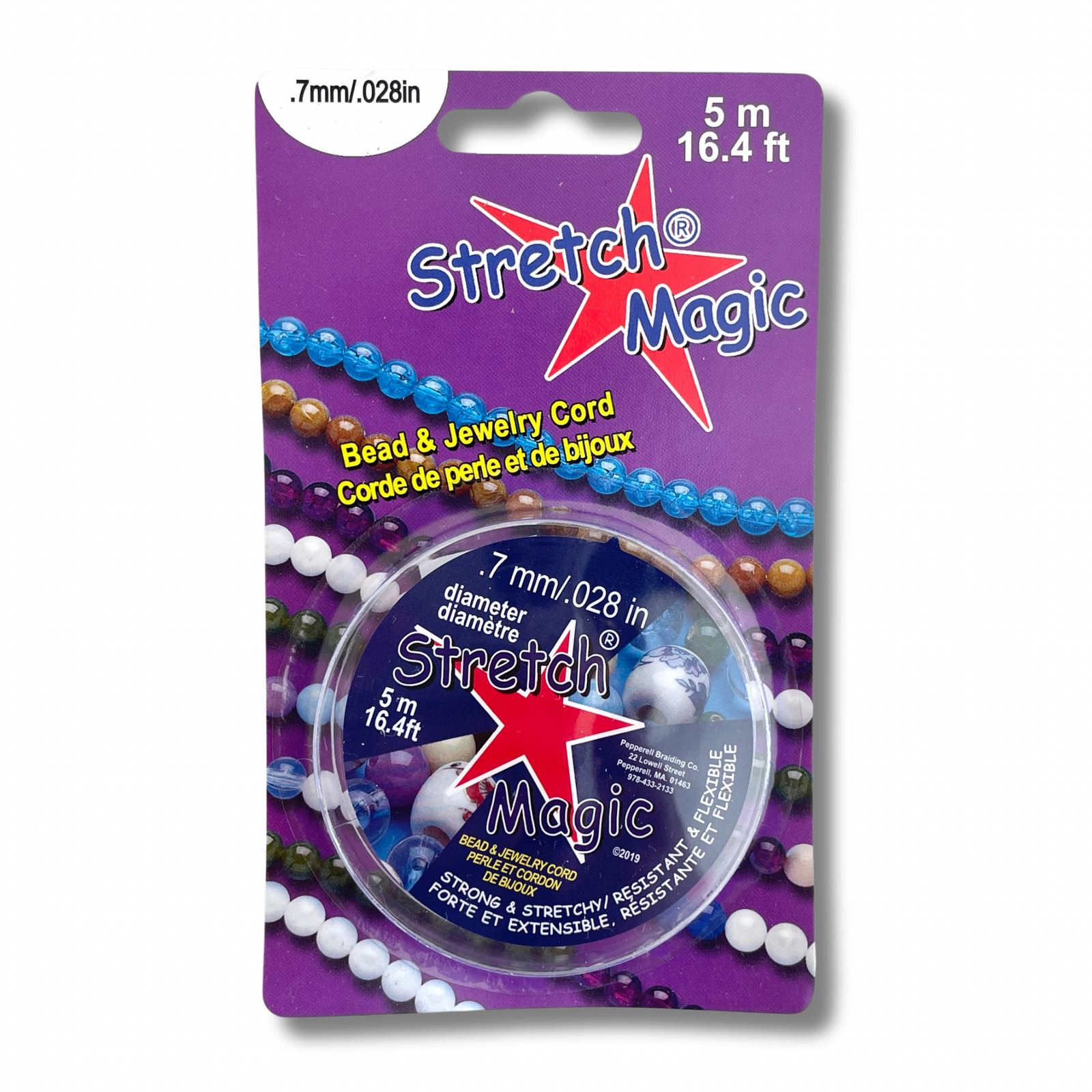 0.7mm Clear Stretch Magic Elastic Cord - Clear - 5 metres