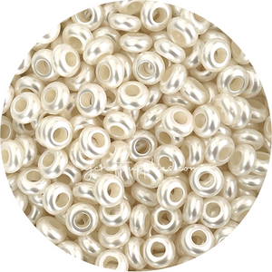 11mm abacus Pearl Acrylic Beads (Large Hole) - 5 Beads