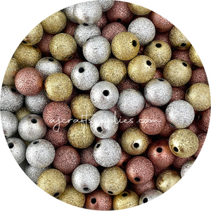 16mm Stardust Round Acrylic Beads - Choose Your Colour - 5 Beads