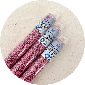 11/0 Miyuki® Round Seed Beads - Duracoat Galvanized Matte Hot Pink - 24g Tube