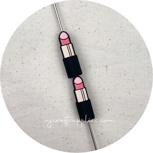 Lipstick (Makeup) Silicone Beads - 2 beads