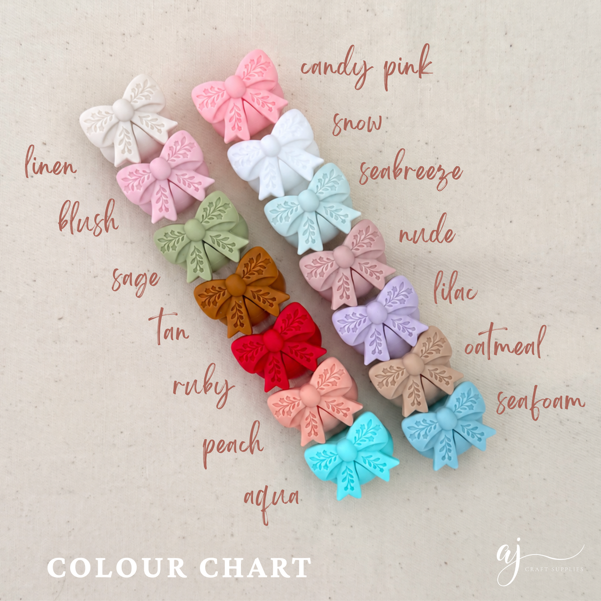 Bow Abacus Silicone Beads - Sampler Pack