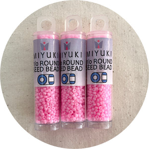 11/0 Miyuki® Round Seed Beads - Opaque Pink - 8.5g Tube