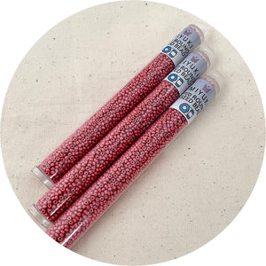 11/0 Miyuki® Round Seed Beads - Duracoat Galvanized Matte Light Cranberry - 24g Tube