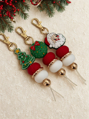 Santa Claus Silicone Beads - 2 beads