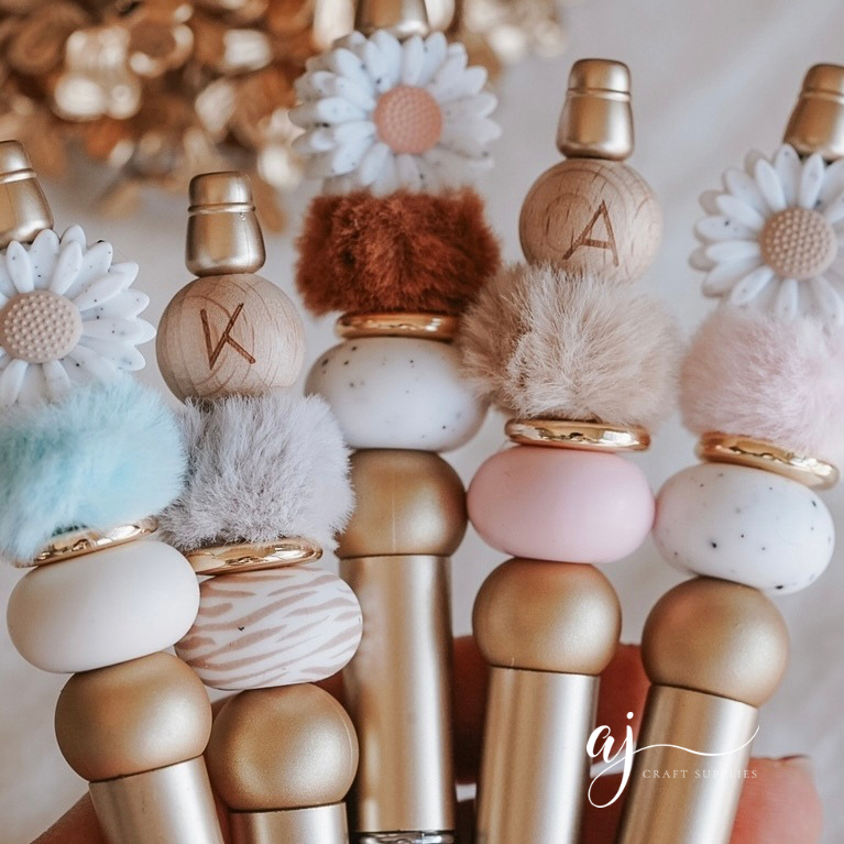 20mm Fluffy Pom Pom Beads (Large Hole)- CHOOSE YOUR COLOUR - 5 beads