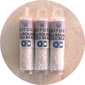 11/0 Miyuki® Round Seed Beads - Opaque White - 8.5g Tube