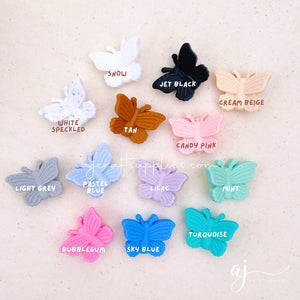 Butterfly Silicone Beads - CHOOSE YOUR COLOUR - 2 beads