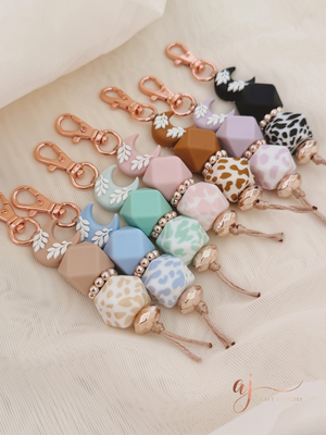 Leaf Crescent Moon Silicone Beads - CHOOSE YOUR COLOUR - 2 beads