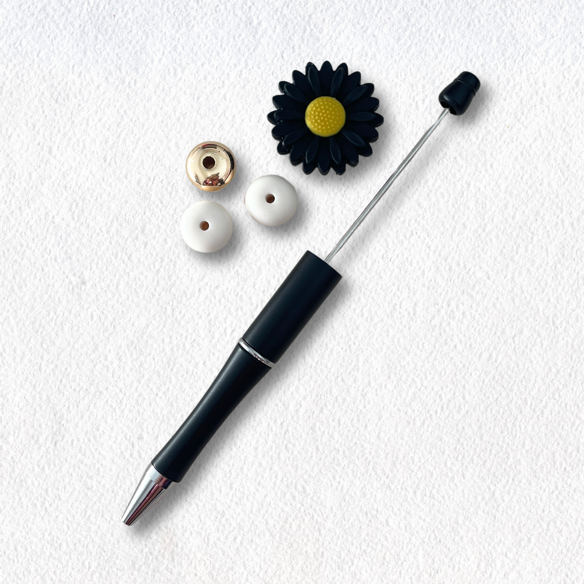 DIY Pen Kit - Black 30mm Daisy