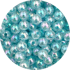 16mm AB Crackle Effect Acrylic Beads - Choose Your Colour - 5 beads