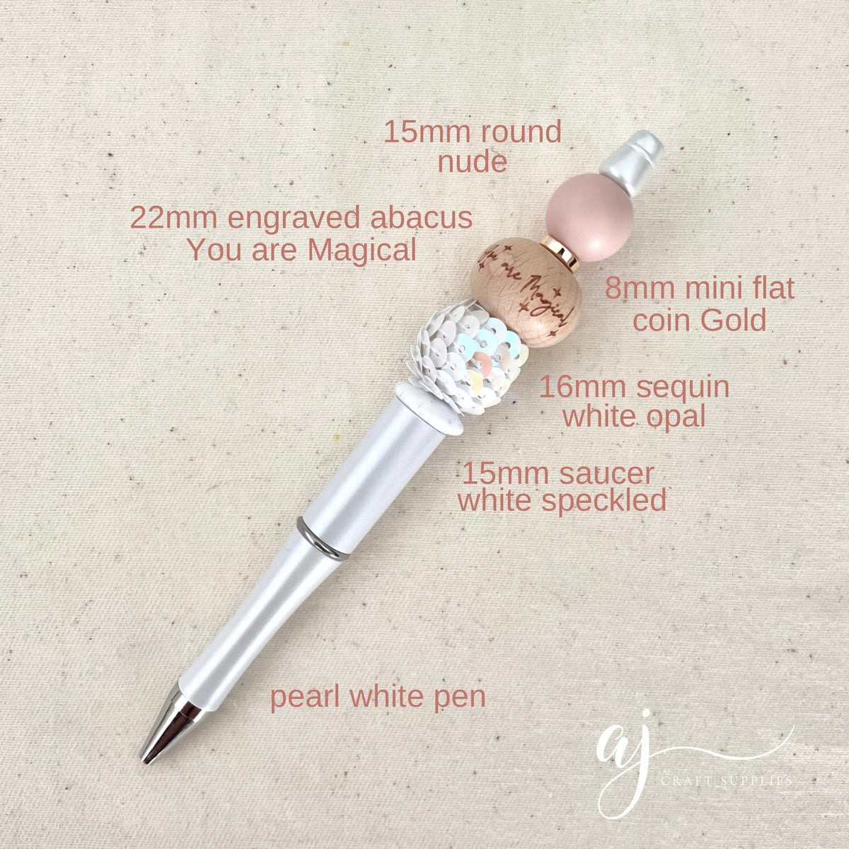 16mm Sequin Acrylic Beads - CHOOSE YOUR COLOUR - 5 beads