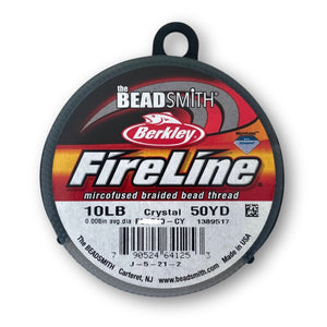 Berkley® FireLine® 10lb (0.2mm dia) Braided Bead Thread - Crystal - 50yd (45m)